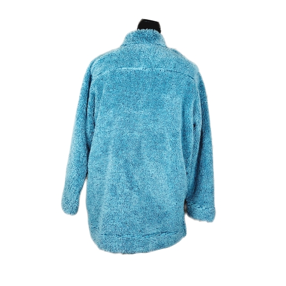 Soft Surroundings Womens Teal Soft & Plush 1/4 Zip Pullover Size Medium - Picture 7 of 7